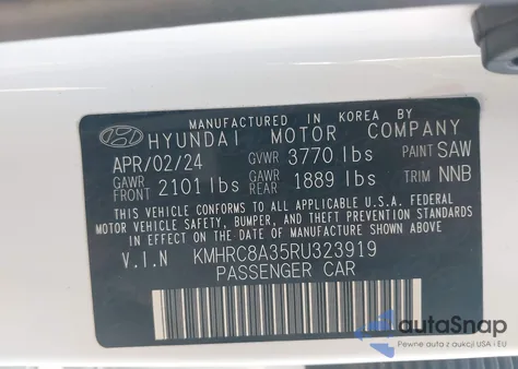 2024 Hyundai Venue Sel z USA, uszkodzony, nr VIN KMHRC8A35RU323919